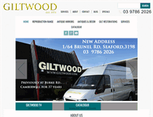 Tablet Screenshot of giltwood.com.au
